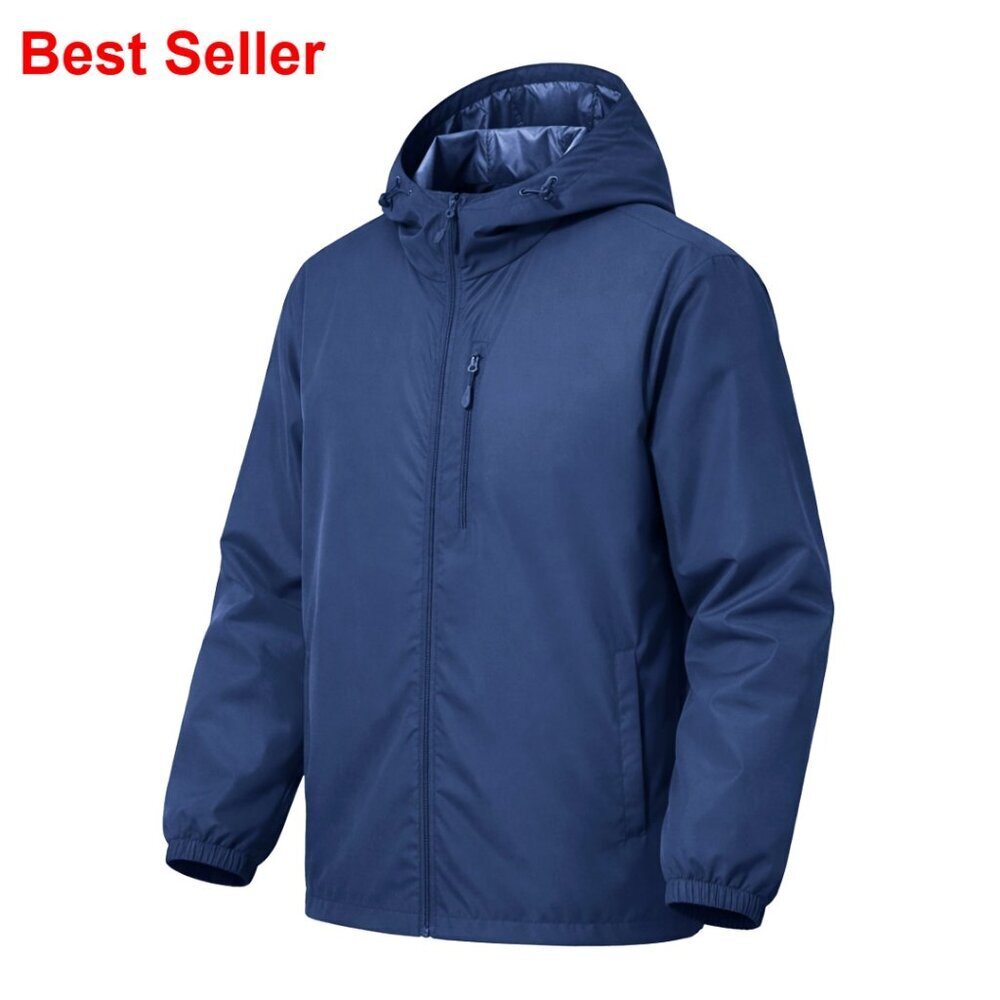 Waterproof Windbreaker Cycling Jacket Lightweight Packable Hood